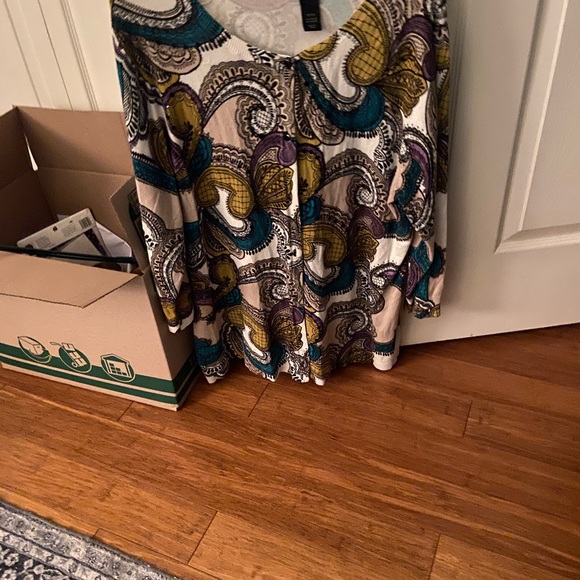 Lane Bryant Multicolor Paisley Cardigan - Picture 1 of 16